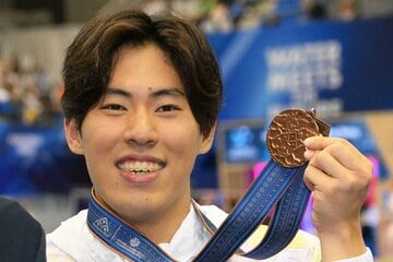 世界選手権で銅メダルを獲得した本多灯