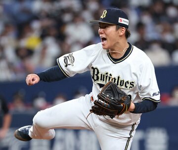 力投するオリックス・山本