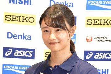 女子１００メートルハードルの田中佑美