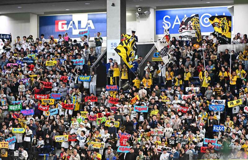 ラッキーセブンのライトスタンドの阪神ファン