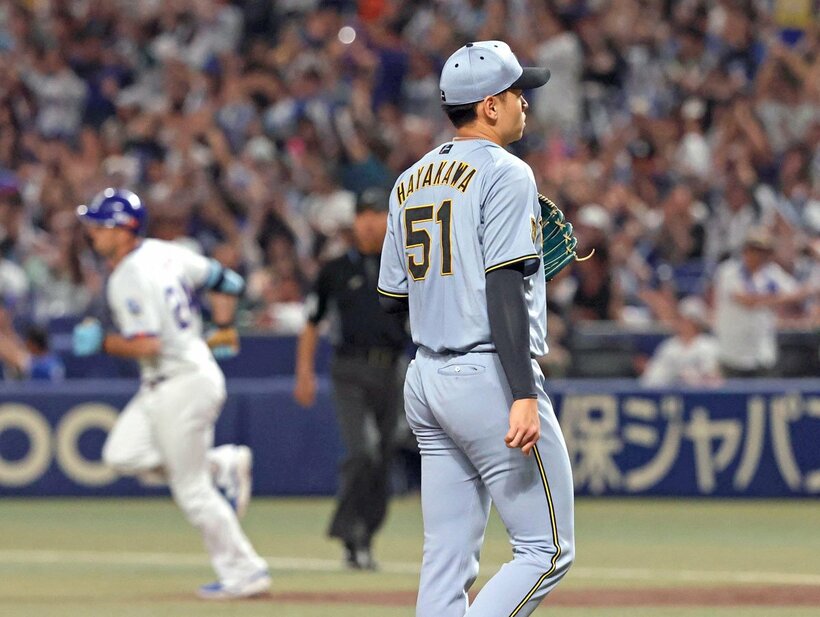 ２回裏、中日・ボスラーに本塁打を打たれた早川太貴