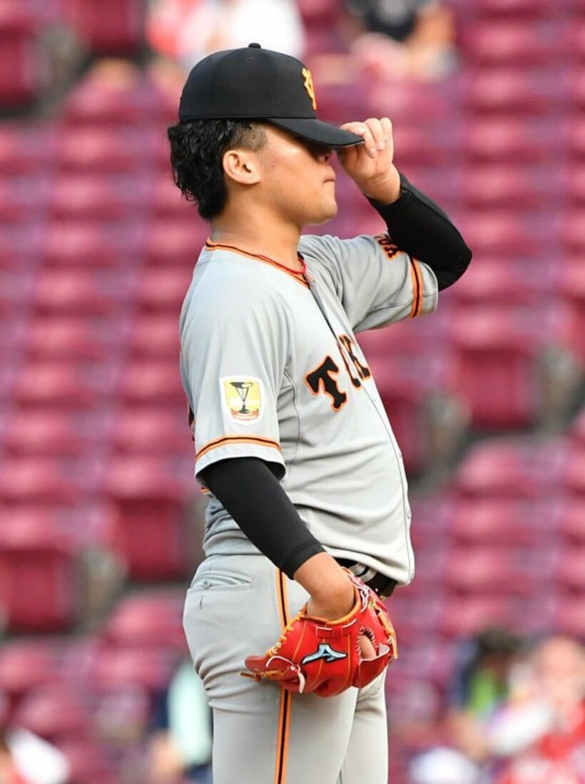  初回に打ち込まれてしまった巨人・田口