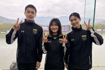 （左から）今泉博人、山浦槙、知念伶奈