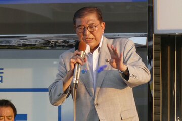 千葉・船橋市で応援演説を行った石破茂首相