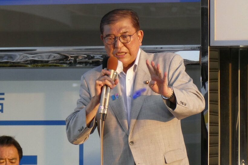 千葉・船橋市で応援演説を行った石破茂首相