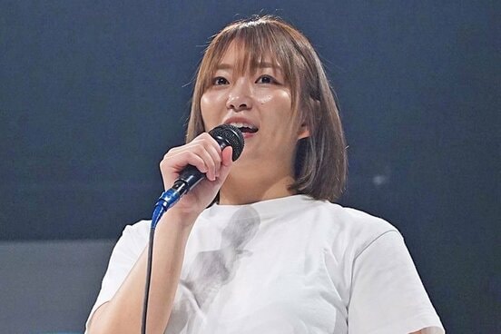 マーベラス新木場大会で、胸中を語ったSareee(©Sareee-ISM)