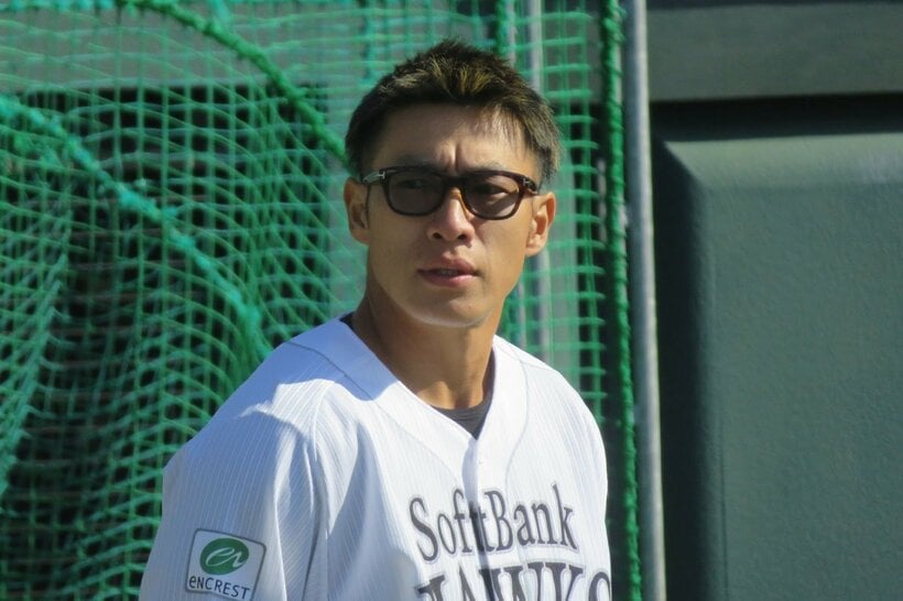 球団主催の野球教室に参加した柳田悠岐外野手