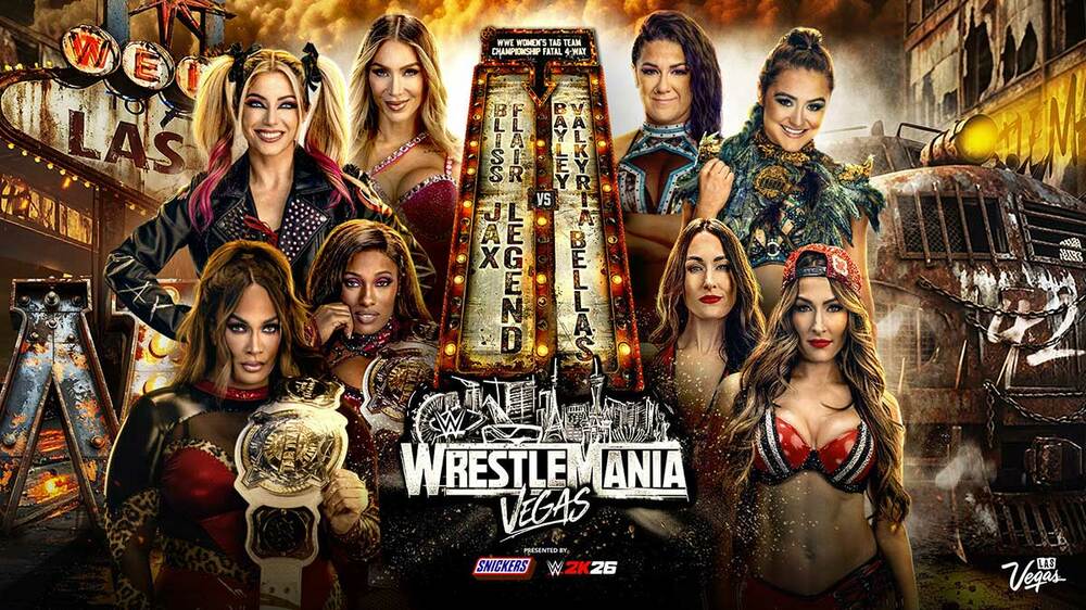 WWE女子タッグ王座戦は8人が戦うことに(©WWE)