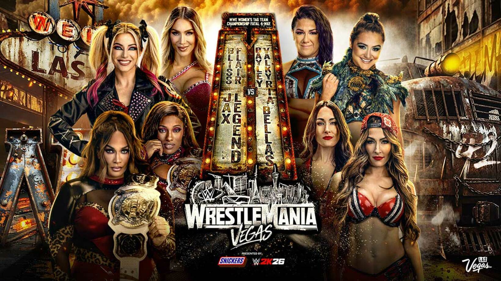 ＷＷＥ女子タッグ王座戦は８人が戦うことに（©ＷＷＥ）