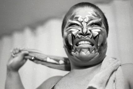 長与千種に敗れ丸刈りになったダンプ松本（８６年１１月）