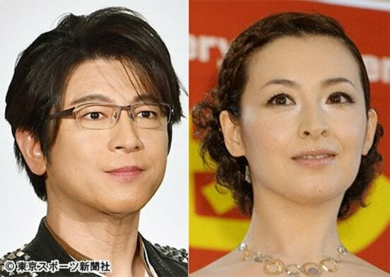  離婚した及川光博（左）と檀れい