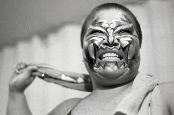 長与千種に敗れ丸刈りになったダンプ松本（８６年１１月）