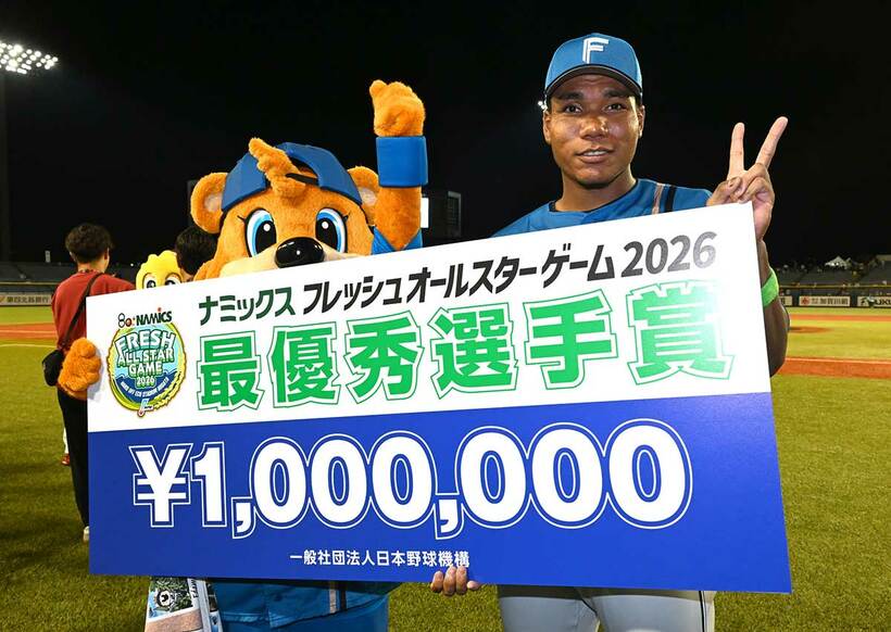 MVPに輝いた日本ハム・エドポロケイン