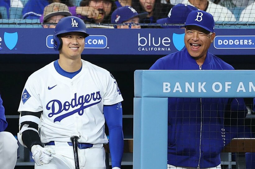 大谷とロバーツ監督