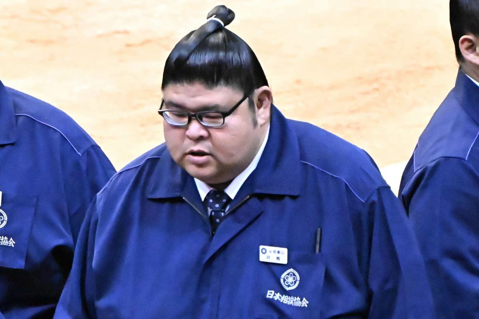 現役時代よりスリムになった井筒親方（元明瀬山）