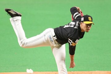  初回から気合十分の投球を見せた千賀
