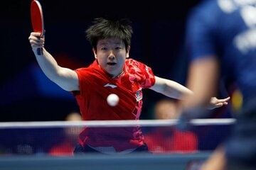 準決勝のルーマニア戦でも活躍を見せた中国女子の孫穎莎（ロイター）