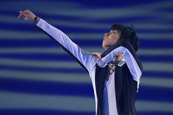 「ファンタジー・オン・アイス」で演技する羽生結弦（カメラ＝森優斗）