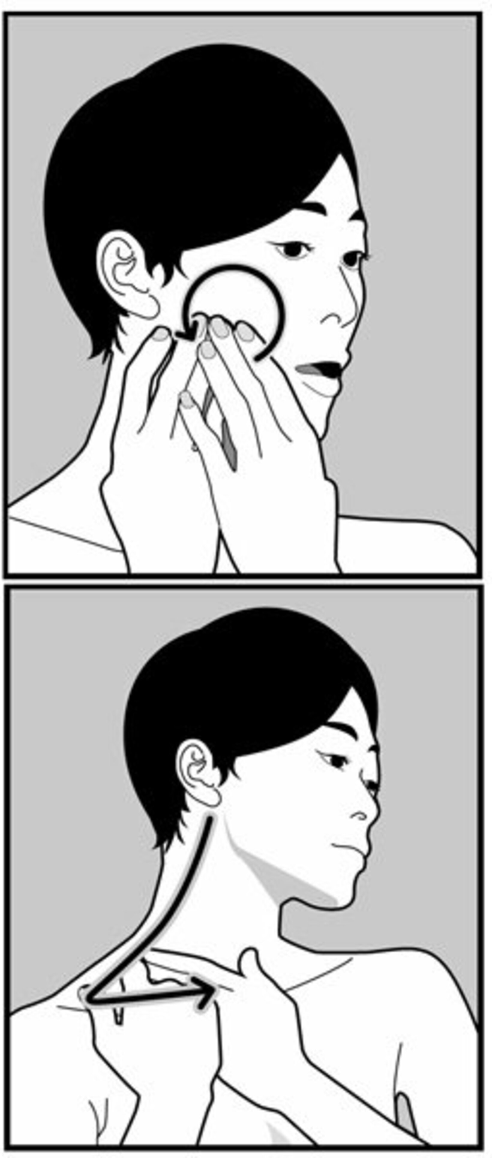 食いしばりのコリをほぐす