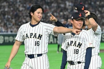 ドジャースは侍ジャパン帯同中の大谷翔平(左)と山本由伸の状態が気になって、気が気でないようで…