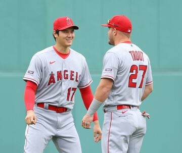 エンゼルス在籍時の大谷翔平とマイク・トラウト
