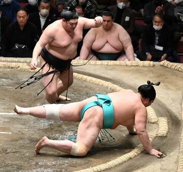  阿炎は琴ノ若を引き落として先場所に続く１２勝をマーク（東スポＷｅｂ）