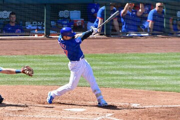  完璧に振り抜いた誠也（ロイター＝ＵＳＡ　ＴＯＤＡＹ　Ｓｐｏｒｔｓ）