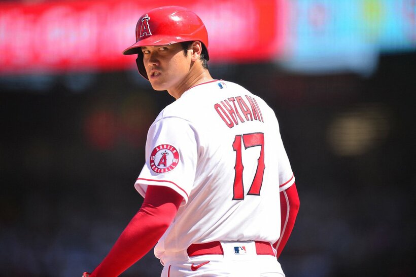  ５回、適時打を放った大谷。なぜか鬼の形相だ（ロイター＝ＵＳＡ　ＴＯＤＡＹ　 Ｓｐｏｒｔｓ）