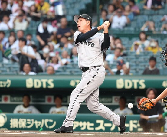 レジェンド打者記念打席に立った原辰徳氏