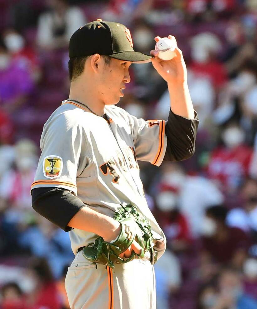  ５回途中で降板した巨人・高橋
