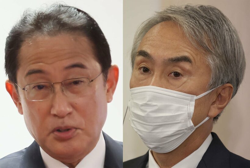  左から岸田首相、石原伸晃氏（東スポWeb）