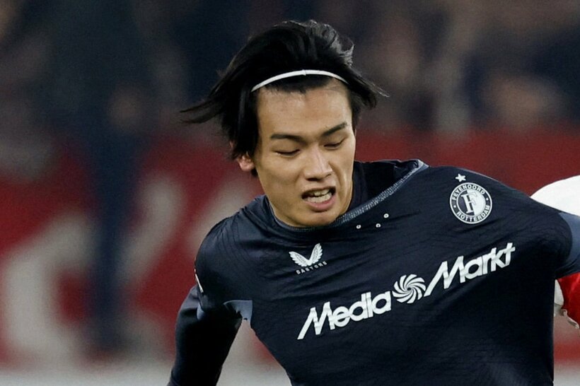 先制点を決めた上田綺世（ロイター）