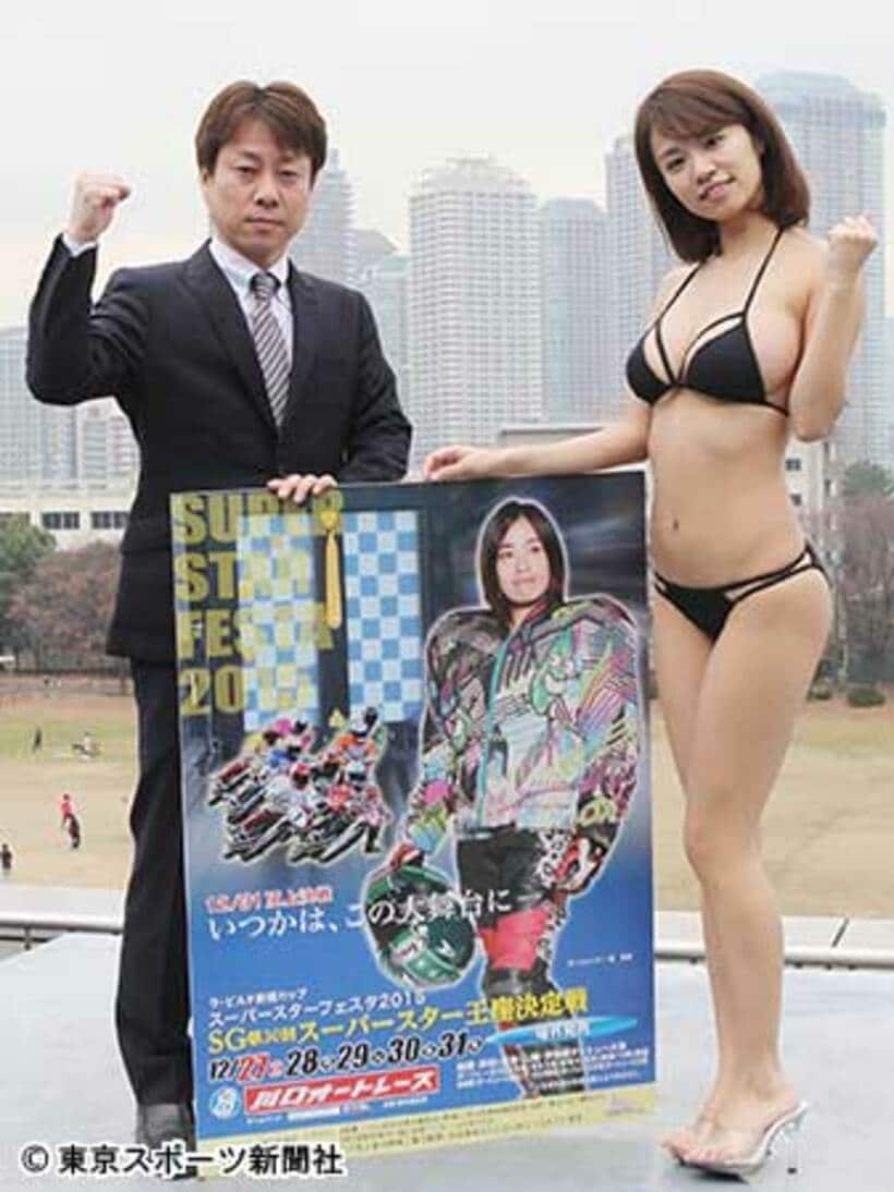 ２７日開幕の川口スーパースター王座決定戦に出場する佐藤（左）。本番での活躍が期待される（右は日テレジェニックの菜乃花）