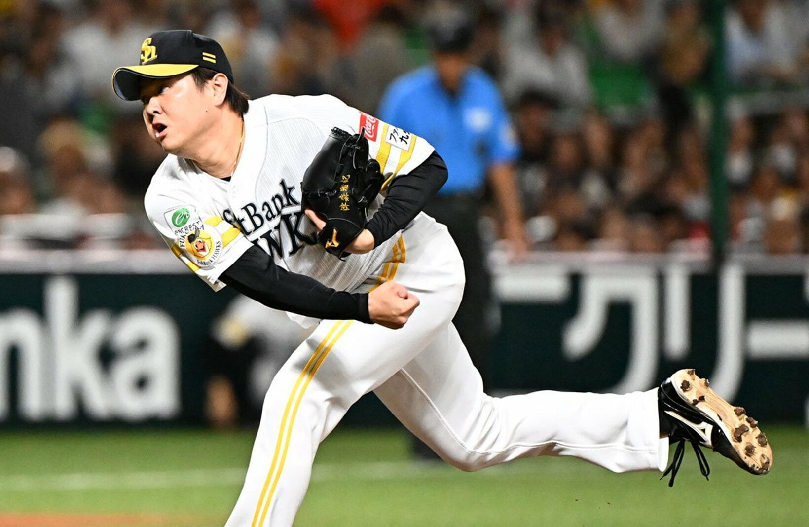 ７回のピンチを連続三振でしのいだソフトバンク・津森宥紀