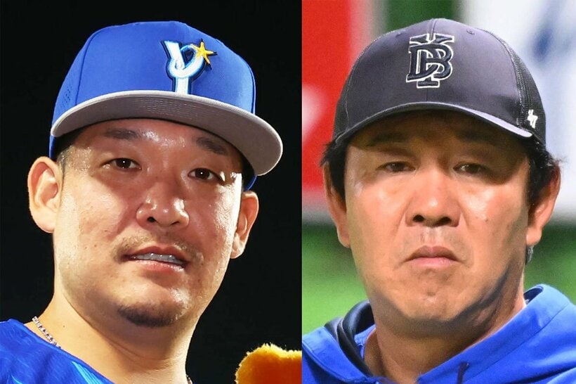 筒香（左）と鈴木コーチ