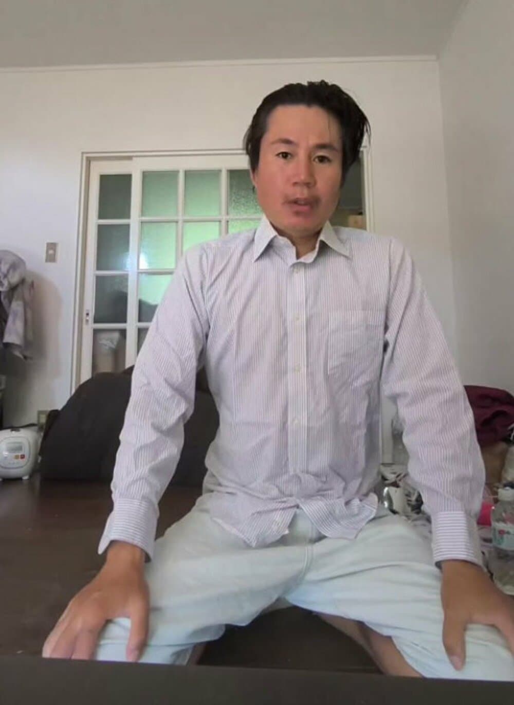 謝罪した新西悠太容疑者