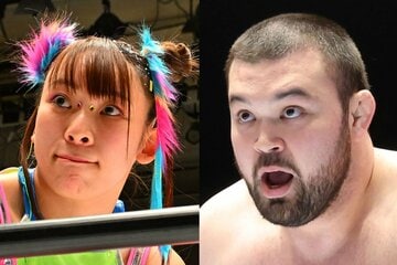 フワちゃん(左)がライバル視するウルフアロン