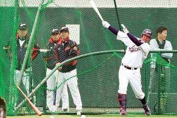 日の丸の重圧を背負った現役時代の巨人・阿部ヘッド（２０１３年）