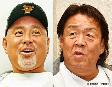  オンライン飲み会を開催した長州（右）と武藤