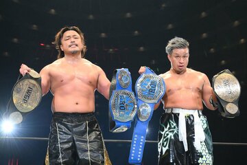 勝利した後藤洋央紀とYOSHI－HASHI