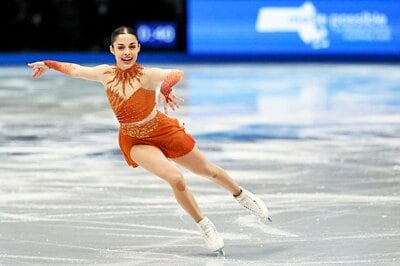 ★新品★ カナダ8-10サイズ　レギンス　青スパークル　フィギュアスケート 写真：【フィギュア】カナダ女子選手「法外な金額」 楽曲使用料が理由