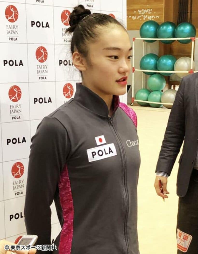  公開練習後取材に応じる喜田