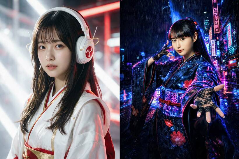 呼魂ひかり（左）と望月琉叶