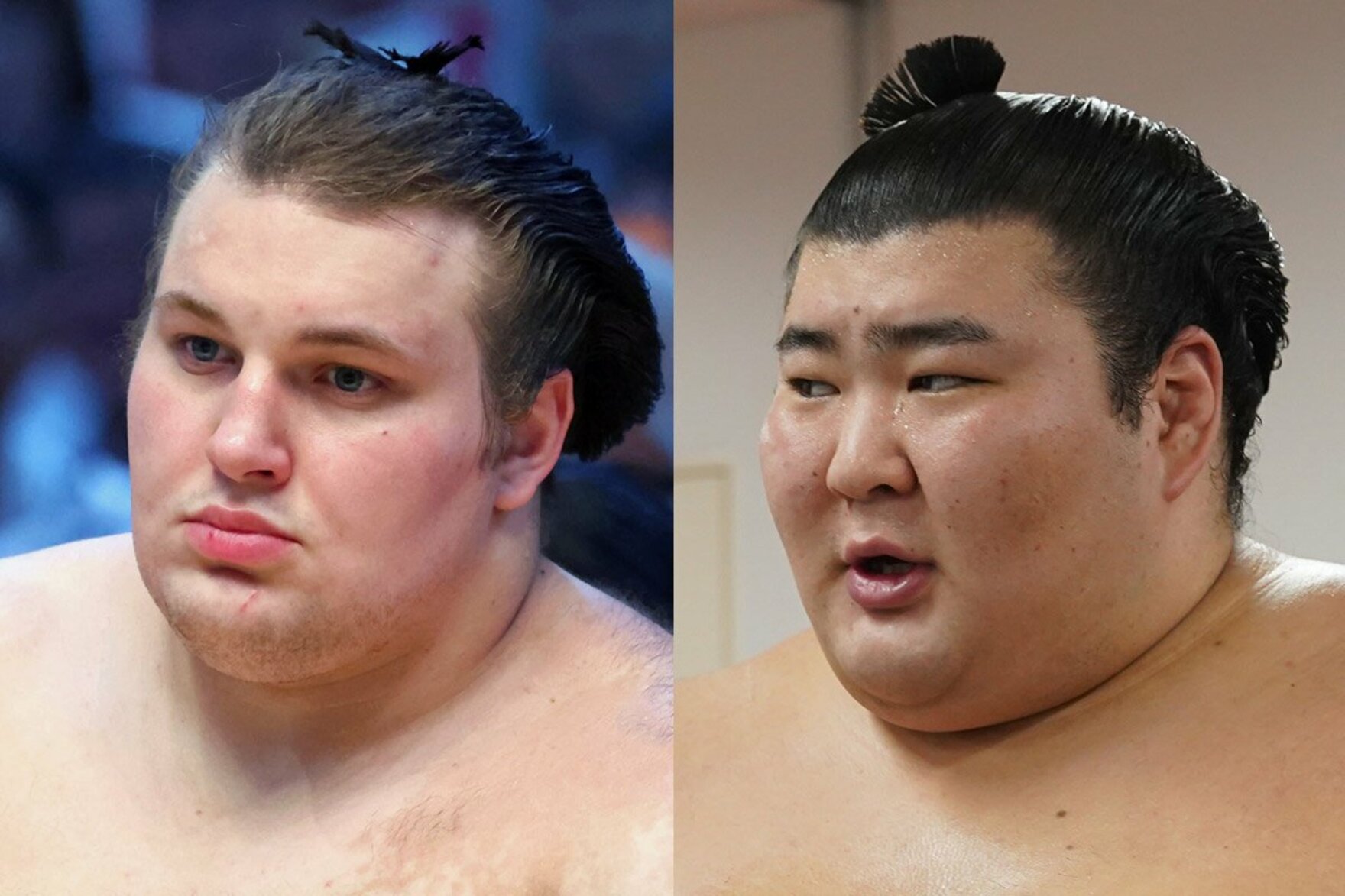 安青錦（左）と熱海富士