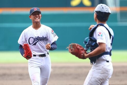 甲子園】聖隷クリストファーが初出場初勝利 2年生左腕・高部「笑顔で