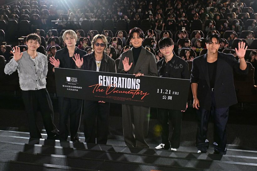 ＳＰイベントに出席した（左から）小森隼、白濱亜嵐、数原龍友、片寄涼太、佐野玲於、中務裕太