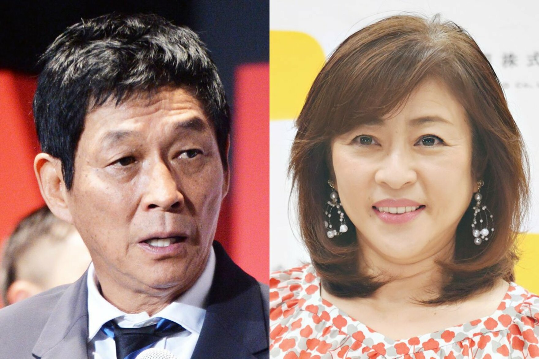 明石家さんま(左)と松本明子
