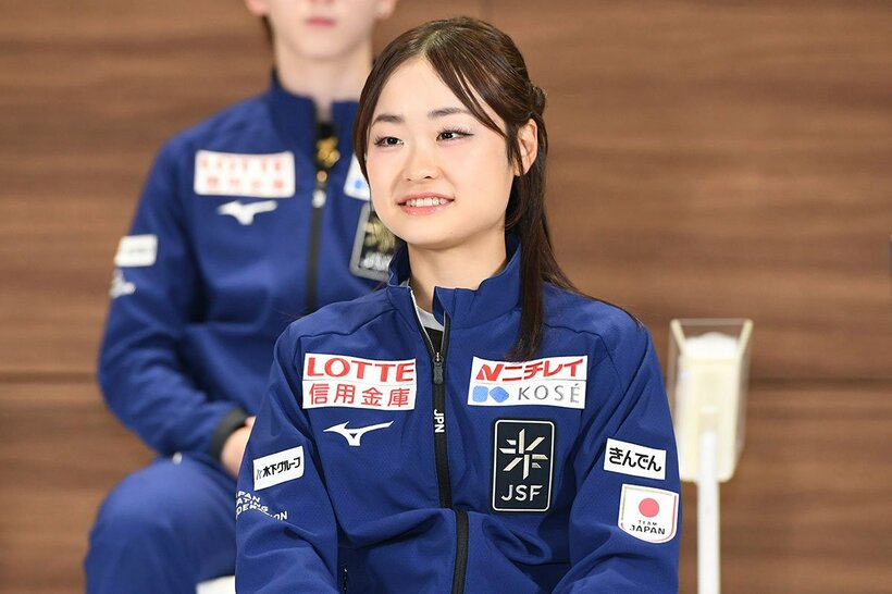 会見で抱負を述べた島田麻央