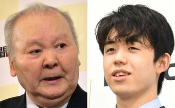  加藤一二三九段(左)と藤井聡太２冠