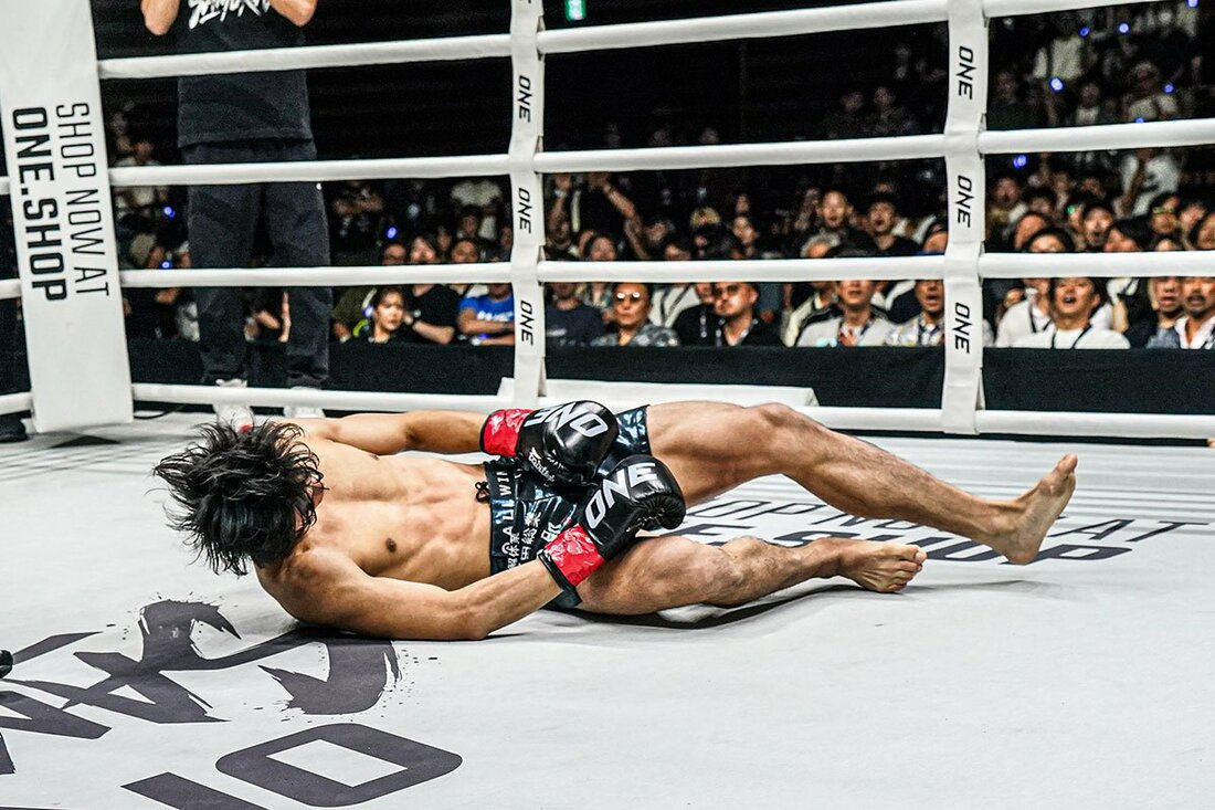 失神KO負けとなってしまった海人(©ONE Championship)